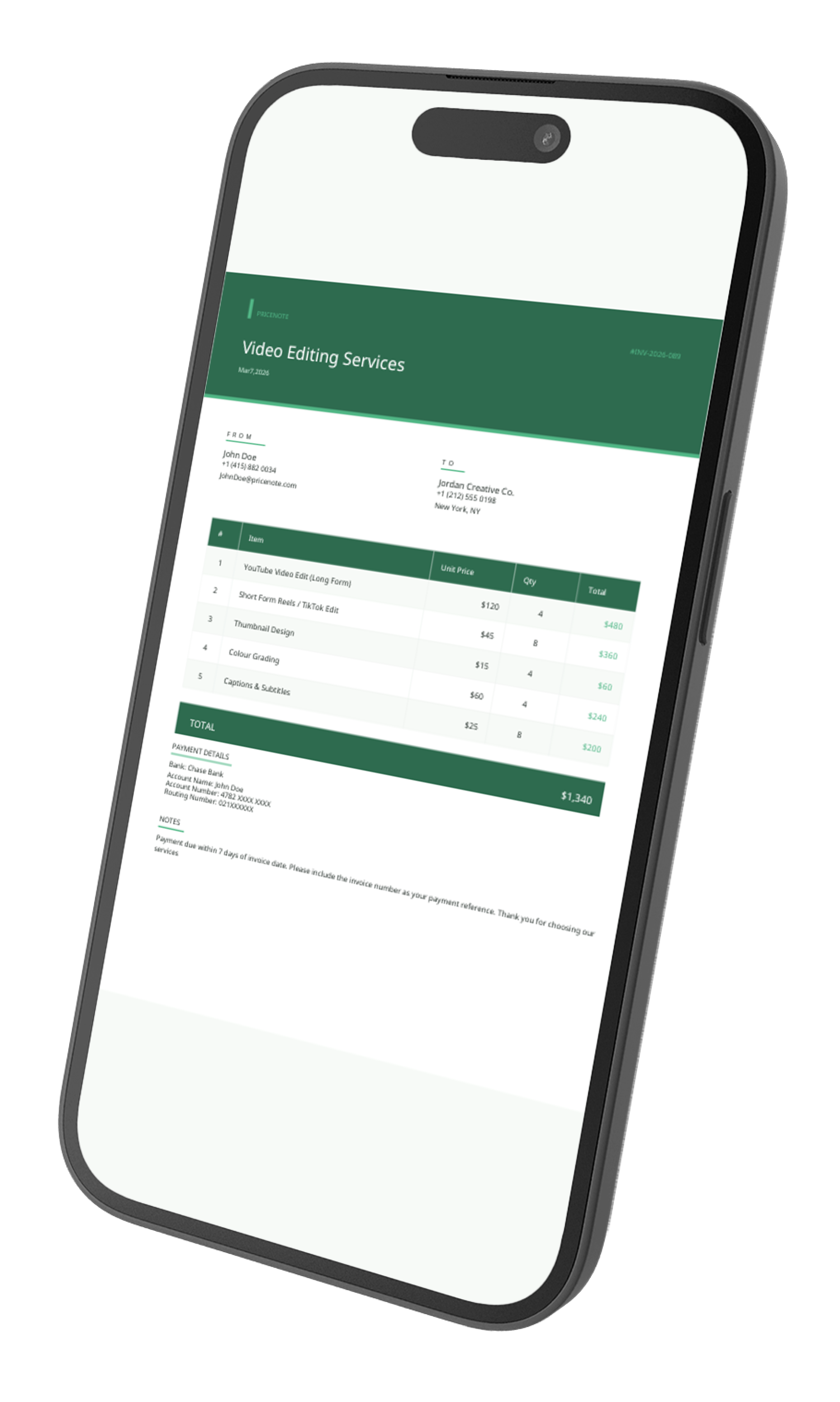 Export screen on mobile